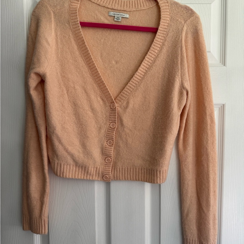 Women's Peach Cardigan Sweater